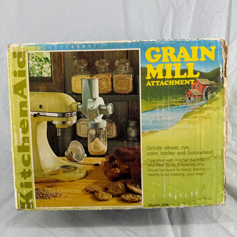 Vintage KitchenAid Grain Mill Attachment Model GM Hobart K45 K5-A Mixer Metal